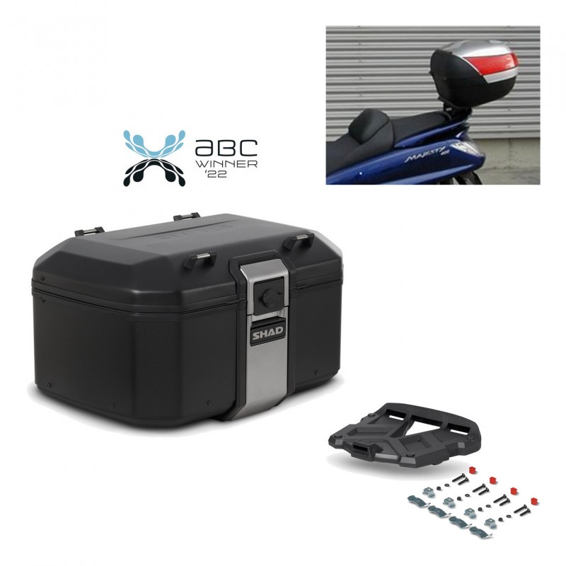 SHAD Baul trasero + parrilla soporte montaje TR55 TERRA BLACK EDITION KIT-455049