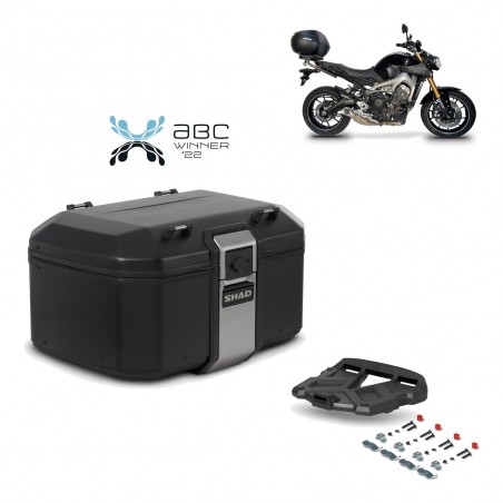 SHAD Baul trasero + parrilla soporte montaje TR55 TERRA BLACK EDITION KIT-455051