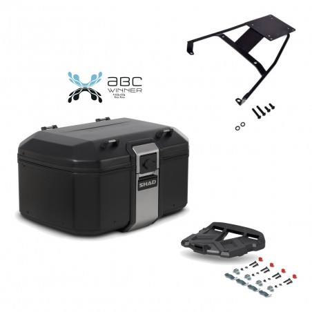 SHAD Baul trasero + parrilla soporte montaje TR55 TERRA BLACK EDITION KIT-455053