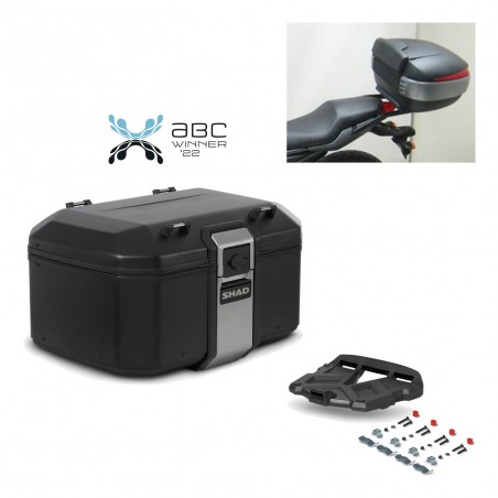 SHAD Baul trasero + parrilla soporte montaje TR55 TERRA BLACK EDITION KIT-455061