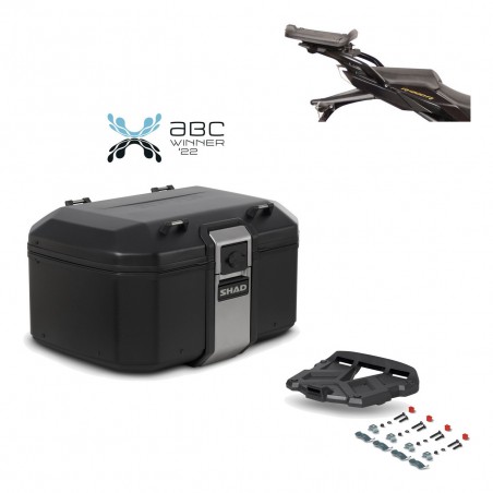 SHAD Baul trasero + parrilla soporte montaje TR55 TERRA BLACK EDITION KIT-455073