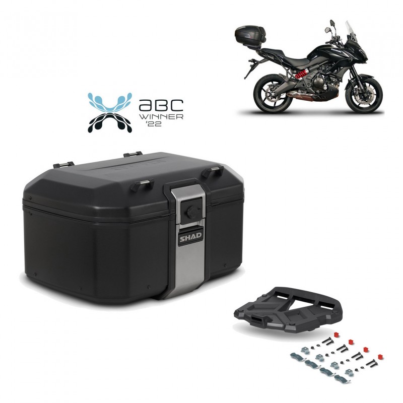 SHAD Baul trasero + parrilla soporte montaje TR55 TERRA BLACK EDITION KIT-455087