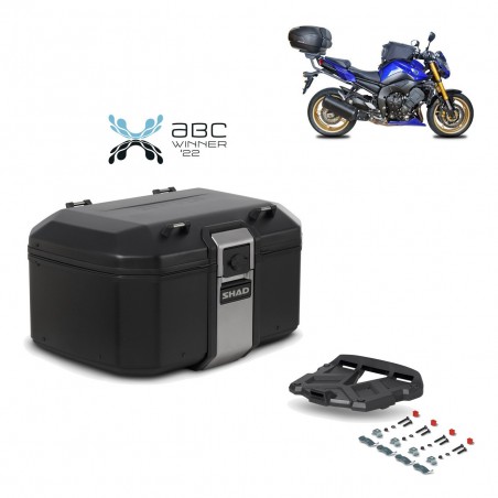 SHAD Baul trasero + parrilla soporte montaje TR55 TERRA BLACK EDITION KIT-455093
