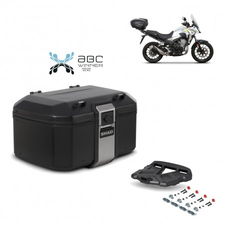 SHAD Baul trasero + parrilla soporte montaje TR55 TERRA BLACK EDITION KIT-455105