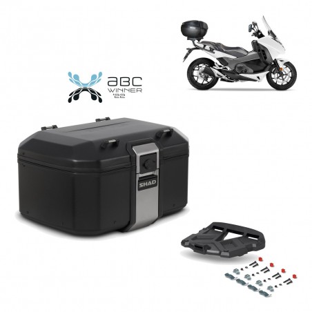 SHAD Baul trasero + parrilla soporte montaje TR55 TERRA BLACK EDITION KIT-455107