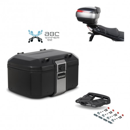 SHAD Baul trasero + parrilla soporte montaje TR55 TERRA BLACK EDITION KIT-455113