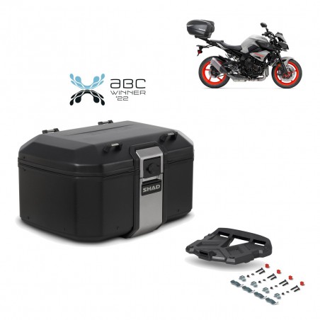 SHAD Baul trasero + parrilla soporte montaje TR55 TERRA BLACK EDITION KIT-455115