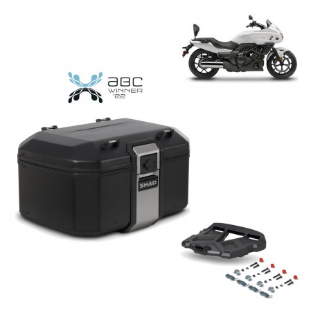SHAD Baul trasero + parrilla soporte montaje TR55 TERRA BLACK EDITION KIT-455125