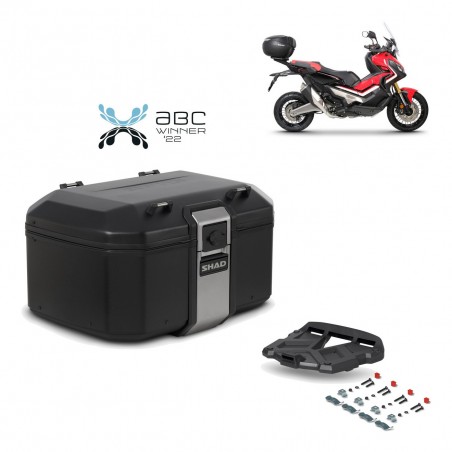 SHAD Baul trasero + parrilla soporte montaje TR55 TERRA BLACK EDITION KIT-455129