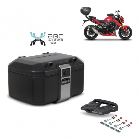 SHAD Baul trasero + parrilla soporte montaje TR55 TERRA BLACK EDITION KIT-455141