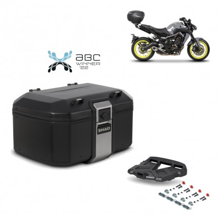 SHAD Baul trasero + parrilla soporte montaje TR55 TERRA BLACK EDITION KIT-455143