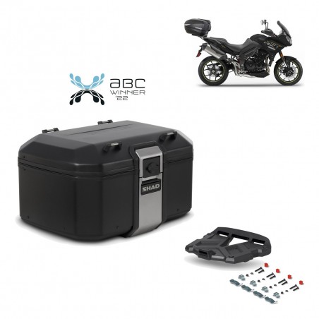 SHAD Baul trasero + parrilla soporte montaje TR55 TERRA BLACK EDITION KIT-455147