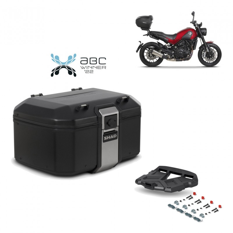 SHAD Baul trasero + parrilla soporte montaje TR55 TERRA BLACK EDITION KIT-455155