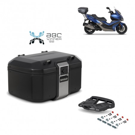 SHAD Baul trasero + parrilla soporte montaje TR55 TERRA BLACK EDITION KIT-455161