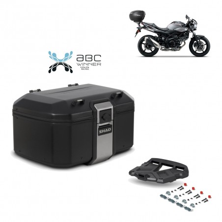 SHAD Baul trasero + parrilla soporte montaje TR55 TERRA BLACK EDITION KIT-455165