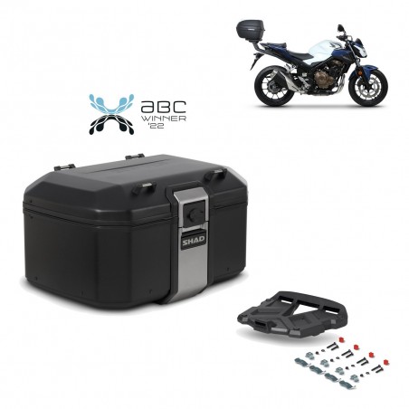 SHAD Baul trasero + parrilla soporte montaje TR55 TERRA BLACK EDITION KIT-455173