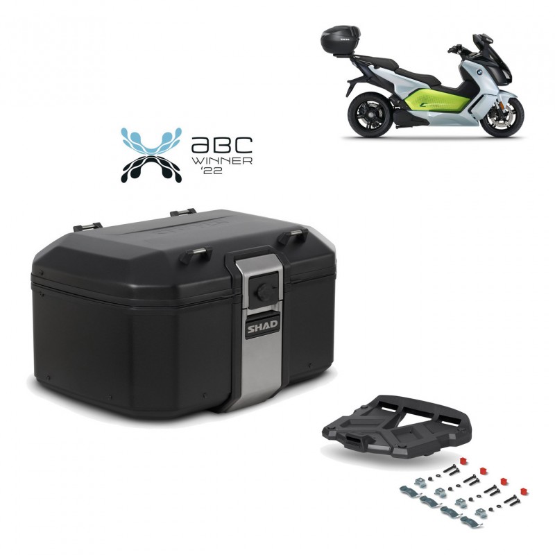 SHAD Baul trasero + parrilla soporte montaje TR55 TERRA BLACK EDITION KIT-455175