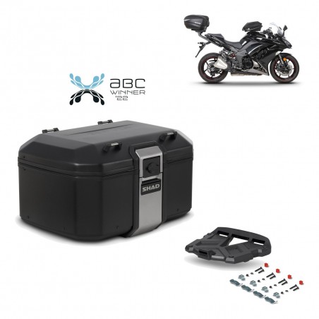 SHAD Baul trasero + parrilla soporte montaje TR55 TERRA BLACK EDITION KIT-455181