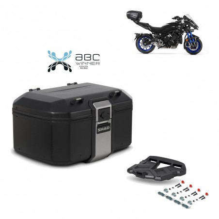 SHAD Baul trasero + parrilla soporte montaje TR55 TERRA BLACK EDITION KIT-455185