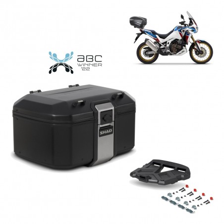 SHAD Baul trasero + parrilla soporte montaje TR55 TERRA BLACK EDITION KIT-455199