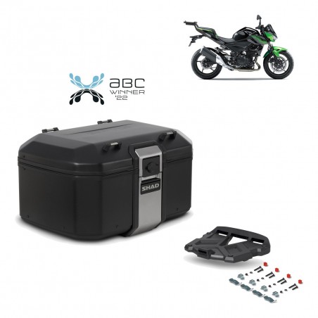 SHAD Baul trasero + parrilla soporte montaje TR55 TERRA BLACK EDITION KIT-455201