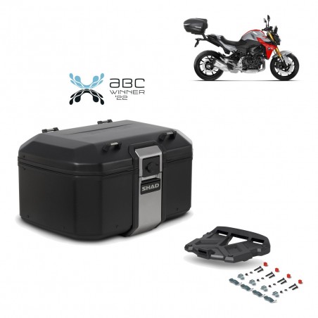 SHAD Baul trasero + parrilla soporte montaje TR55 TERRA BLACK EDITION KIT-455211