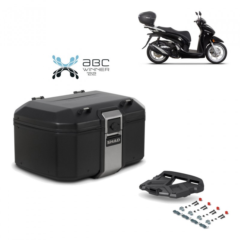 SHAD Baul trasero + parrilla soporte montaje TR55 TERRA BLACK EDITION KIT-455219