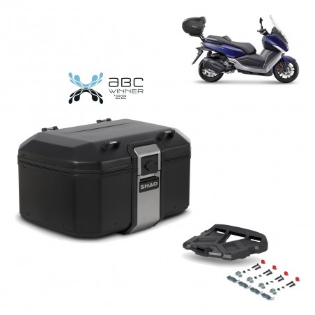 SHAD Baul trasero + parrilla soporte montaje TR55 TERRA BLACK EDITION KIT-455231