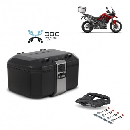 SHAD Baul trasero + parrilla soporte montaje TR55 TERRA BLACK EDITION KIT-455235