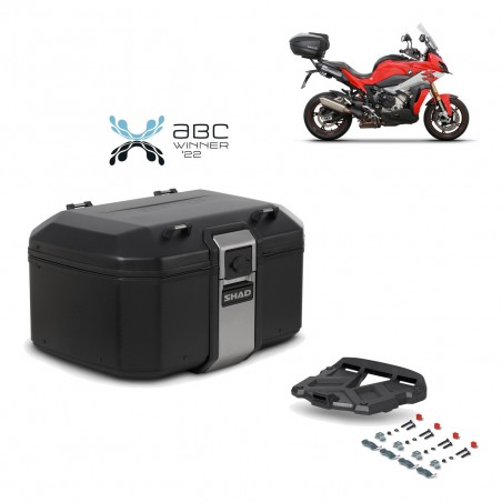 SHAD Baul trasero + parrilla soporte montaje TR55 TERRA BLACK EDITION KIT-455239