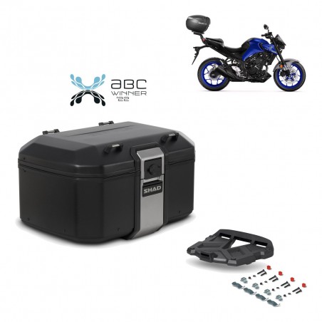 SHAD Baul trasero + parrilla soporte montaje TR55 TERRA BLACK EDITION KIT-455243