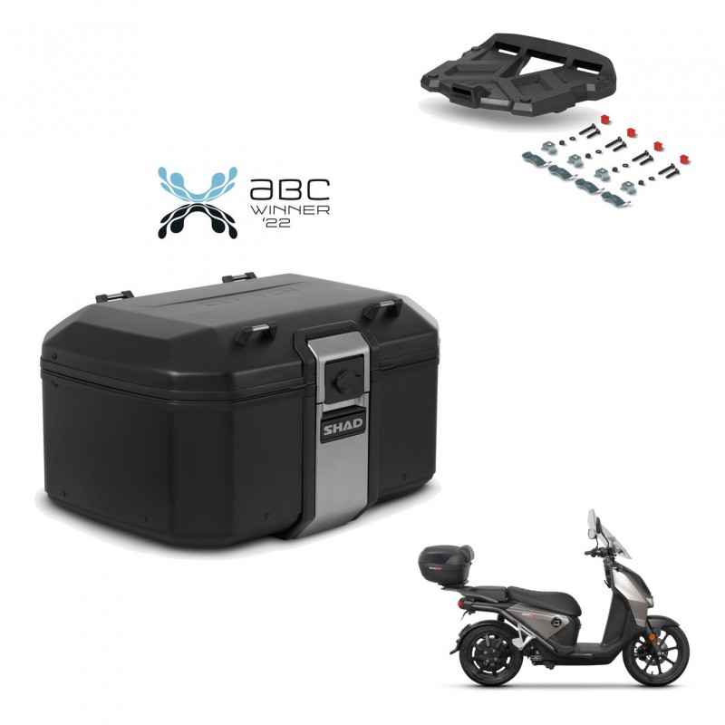 SHAD Rear trunk + mounting bracket grill TR55 TERRA BLACK EDITION KIT-455257
