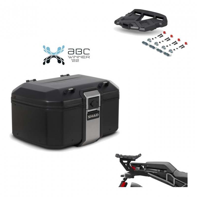 SHAD Rear trunk + mounting bracket grill TR55 TERRA BLACK EDITION KIT-455271