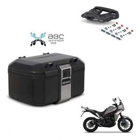 SHAD Baul trasero + soporte montaje parrilla TR55 TERRA BLACK EDITION KIT-455273