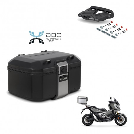 SHAD Rear trunk + mounting bracket grill TR55 TERRA BLACK EDITION KIT-455275