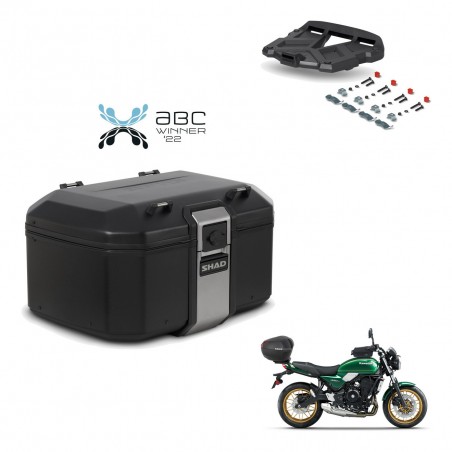 SHAD Baul trasero + soporte montaje parrilla TR55 TERRA BLACK EDITION KIT-455279