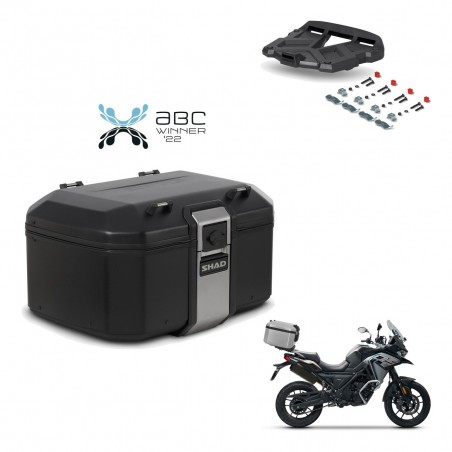SHAD Baul trasero + soporte montaje parrilla TR55 TERRA BLACK EDITION KIT-455287
