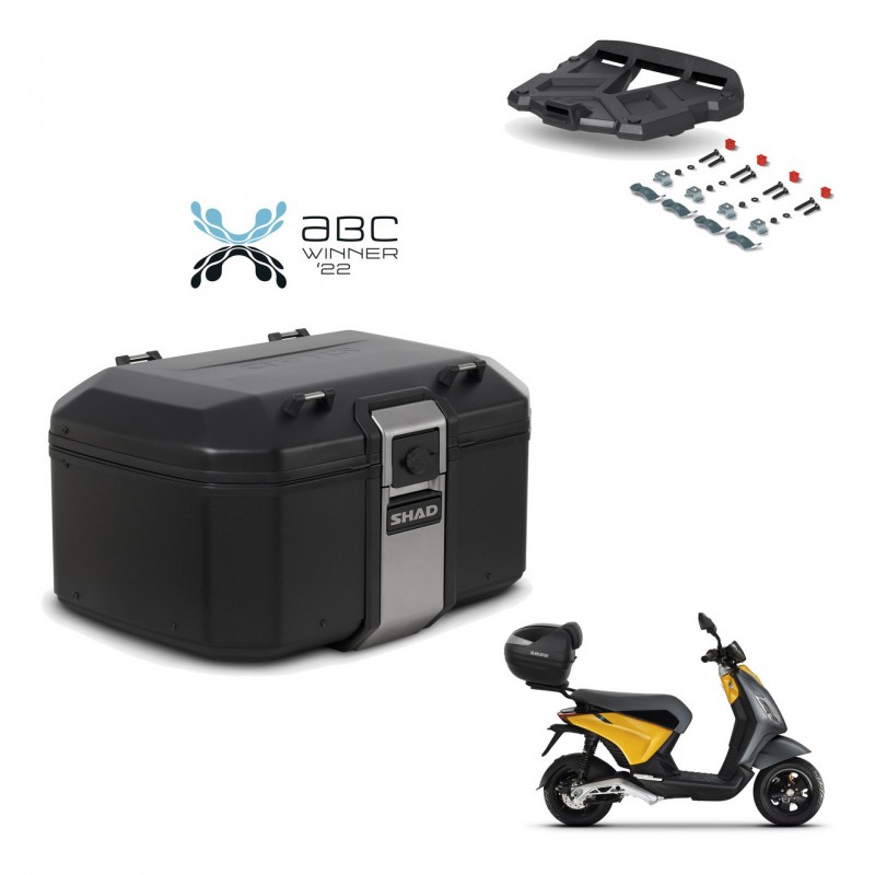 SHAD Rear trunk + mounting bracket grill TR55 TERRA BLACK EDITION KIT-455289