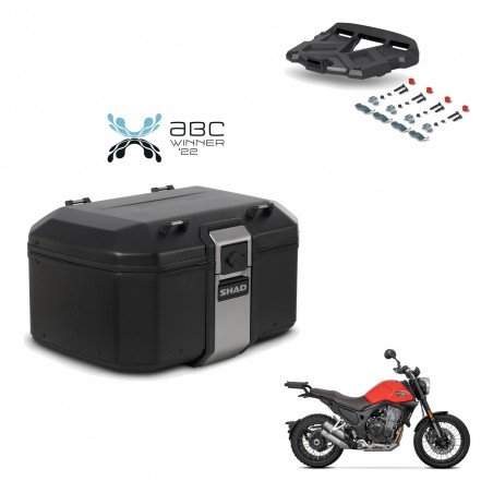 SHAD Baul trasero + soporte montaje parrilla TR55 TERRA BLACK EDITION KIT-455295