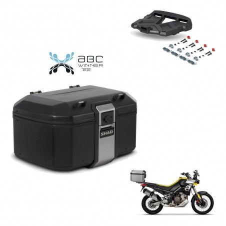 SHAD Baul trasero + soporte montaje parrilla TR55 TERRA BLACK EDITION KIT-455297