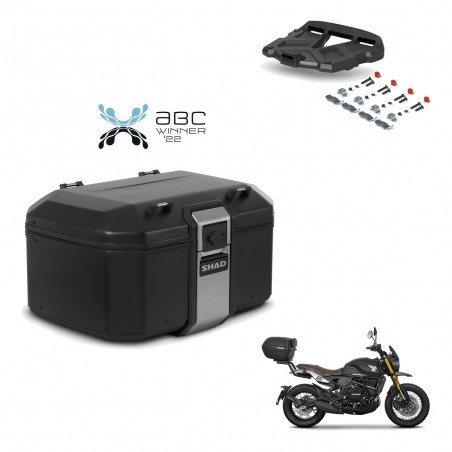 SHAD Rear trunk + mounting bracket grill TR55 TERRA BLACK EDITION KIT-455335
