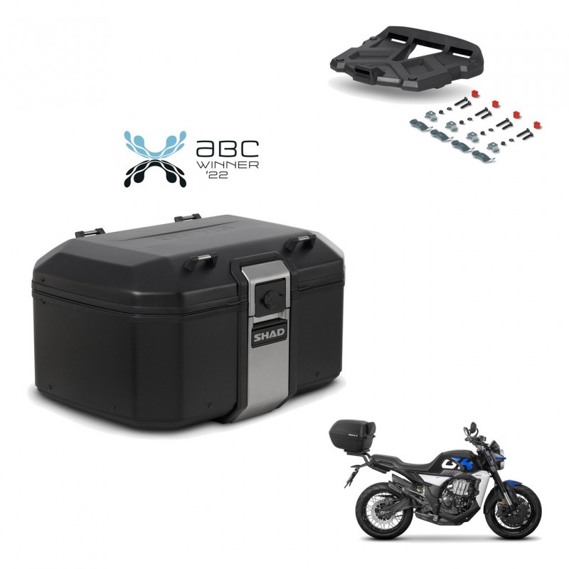 SHAD Rear trunk + mounting bracket grill TR55 TERRA BLACK EDITION KIT-455347