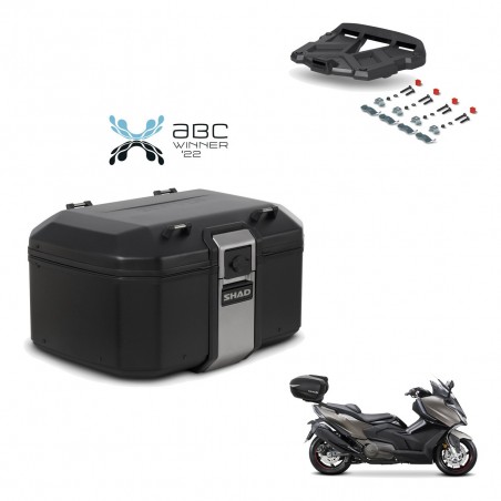 SHAD Baul trasero + soporte montaje parrilla TR55 TERRA BLACK EDITION KIT-455357