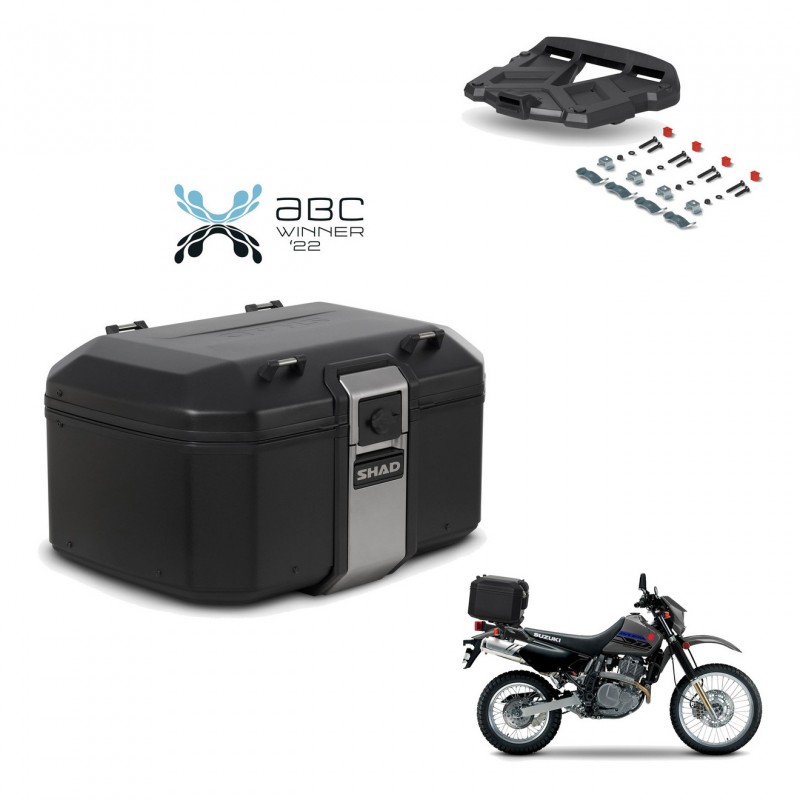 SHAD Baul trasero + soporte montaje parrilla TR55 TERRA BLACK EDITION KIT-455363