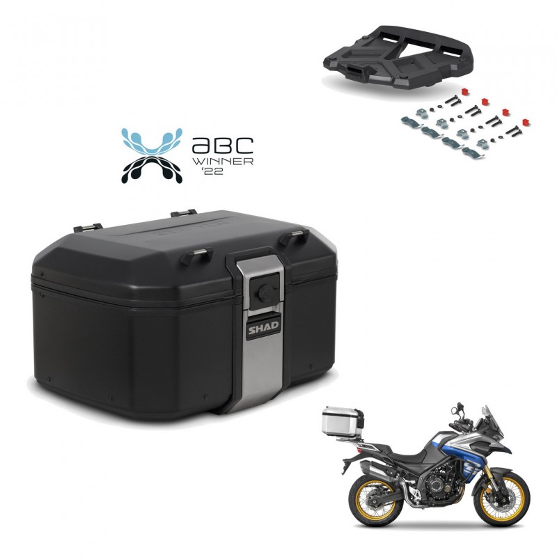 SHAD Baul trasero + soporte montaje parrilla TR55 TERRA BLACK EDITION KIT-455367