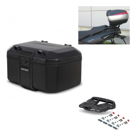 SHAD Baul trasero + parrilla soporte montaje TR55 TERRA PURE BLACK KIT-455369