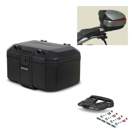 SHAD Baul trasero + parrilla soporte montaje TR55 TERRA PURE BLACK KIT-455387