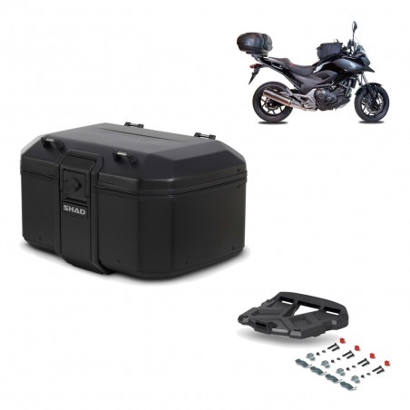 SHAD Baul trasero + parrilla soporte montaje TR55 TERRA PURE BLACK KIT-455519
