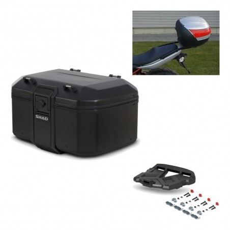 SHAD Baul trasero + parrilla soporte montaje TR55 TERRA PURE BLACK KIT-455399