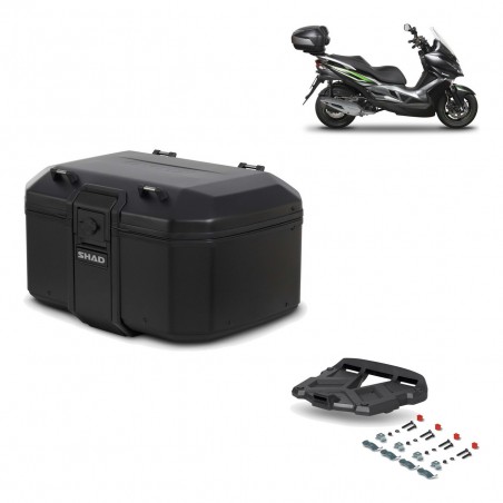 SHAD Baul trasero + parrilla soporte montaje TR55 TERRA PURE BLACK KIT-455405